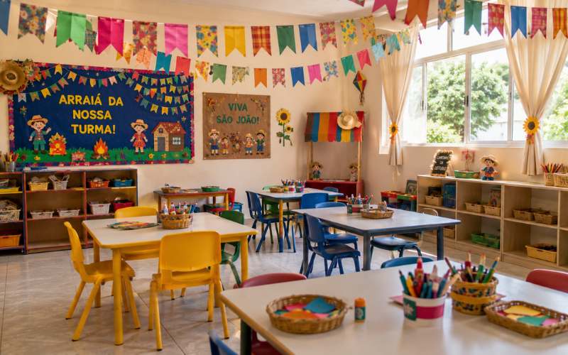 Planejamento Semanal de Estágio em Educação Infantil com Tema Festa Junina